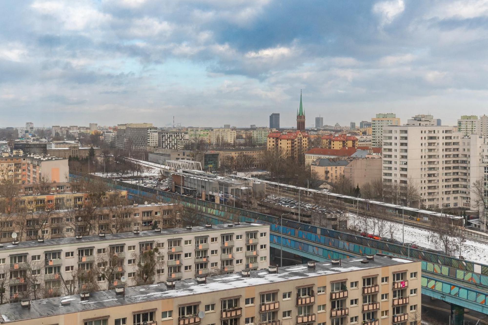 Apartamenty Wola Tower Varšava Exteriér fotografie
